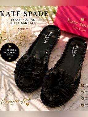 Kate Spade Jelly Thong floral EUC